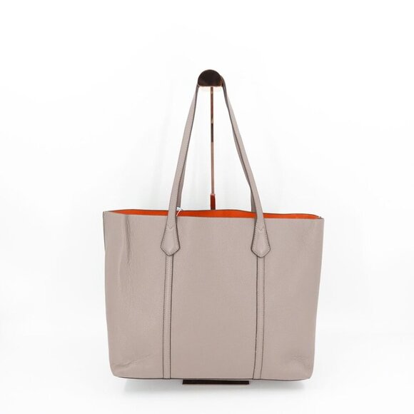 Tory Burch Perry Triple-Compartment Tote Bag Shoulder Bag Grey Heron - Picture 3 of 13